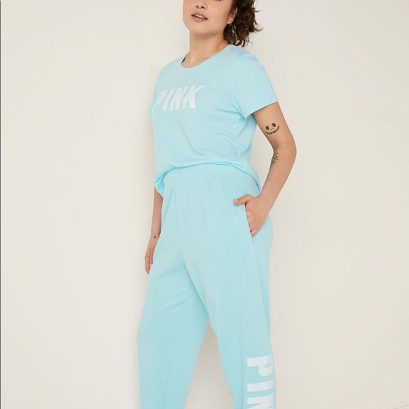 PINK VS campus jogger campus quarter zip pullover blue breeze sans classic - Picture 8 of 15